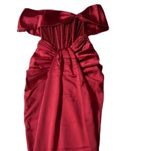 Miss circle(new york);  red corset dress